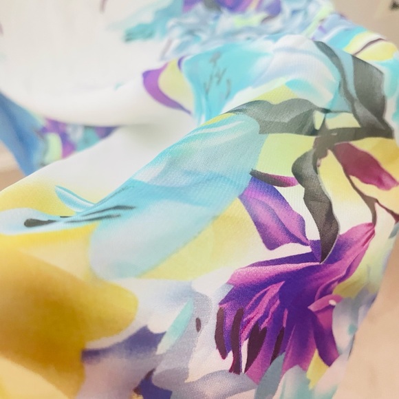 Gorgeous floral print chiffon summer dress - Picture 3 of 8